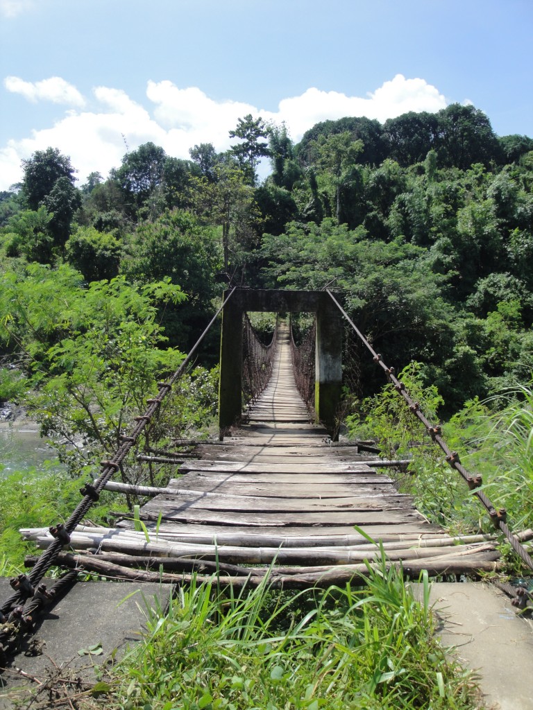 Über diese Brücke gehen wir übrigens bei der Medical Mission, um zu dem Dorf der indigenen Bevölkerung zu gelangen.