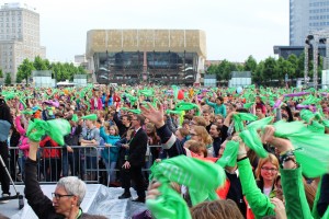 15.000 enthusiastische Leute besuchten das Wise Guys Konzert am gestern abend auf dem Katholikentag in Leipzig