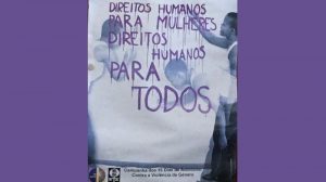 Plakat für mehr Rechte von Frauen in Mosambik