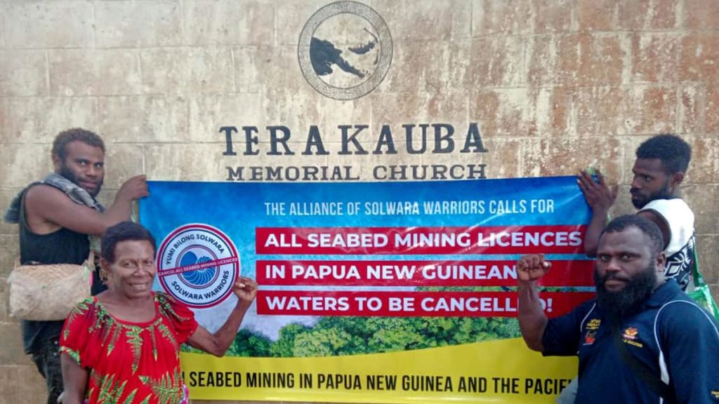 Proteste gegen Tiefseebergbau Solwara Warriors Papua Neuguinea