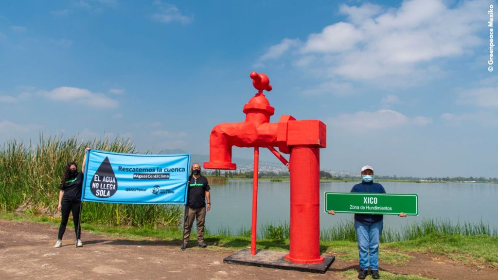 „Tour des Wasserhahns“ durch das Tal von Mexiko macht auf Ungerechtigkeiten in der Wasserverteilung aufmerksam Quelle: Greenpeace Mexiko