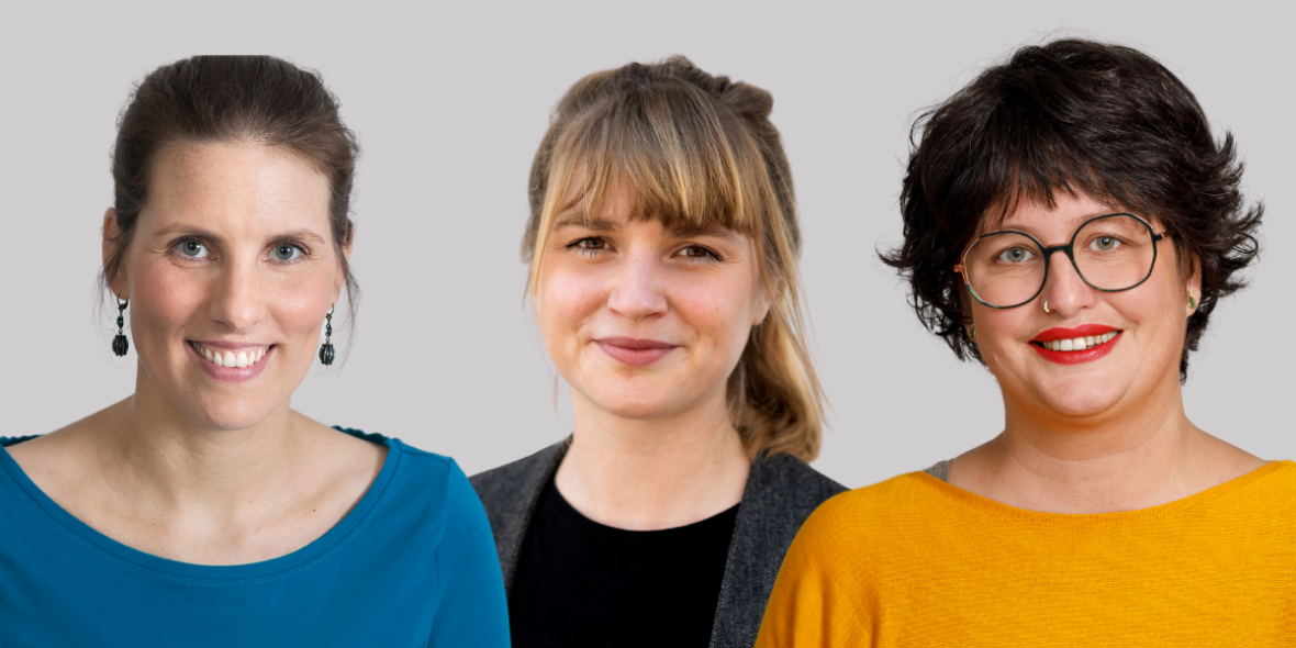 Portraitbilder von drei Misereor-Fundraising-Mitarbeiterinnen
